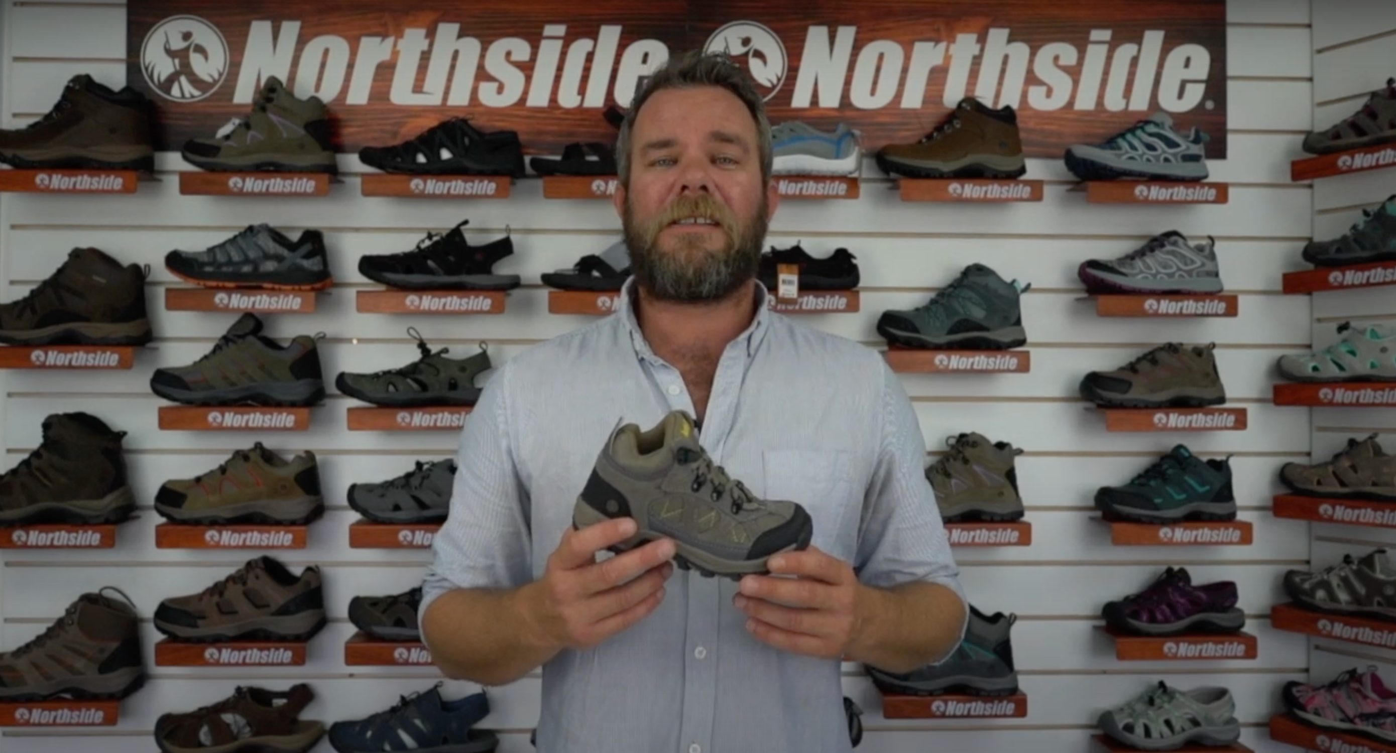 Load video: Northside Australia Kid&#39;s Caldera JR Hiking Boots